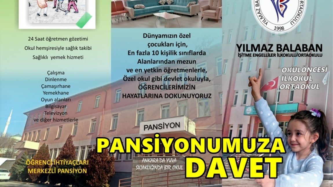 PANSİYONUMUZA DAVET